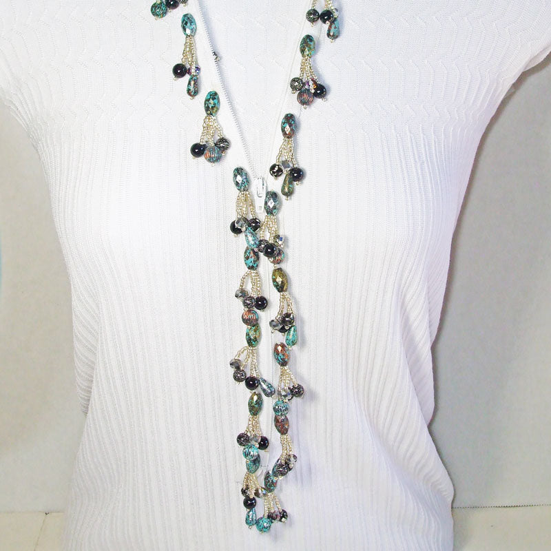 Abrial Beaded Zipper Necklace relevant front view
