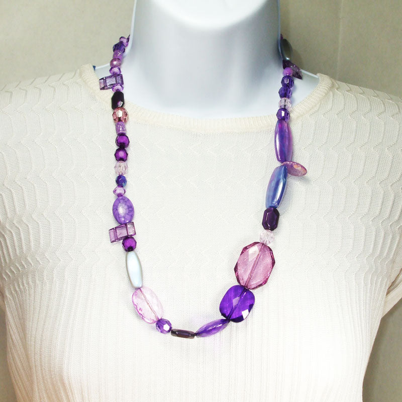 Halone Unicorn Beaded Purple Necklace
