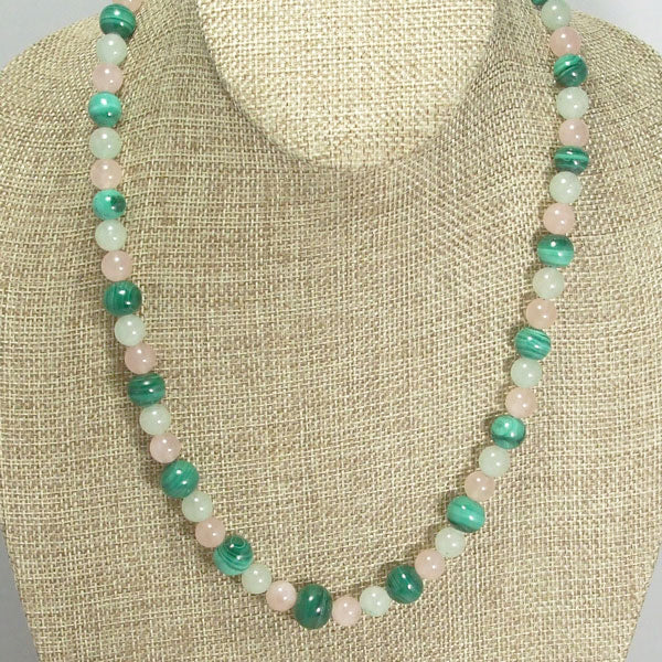 Valentia Gemstone Beaded Necklace relevant front view