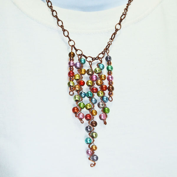 Zami Beaded Costume Jewelry Necklace relevant front view