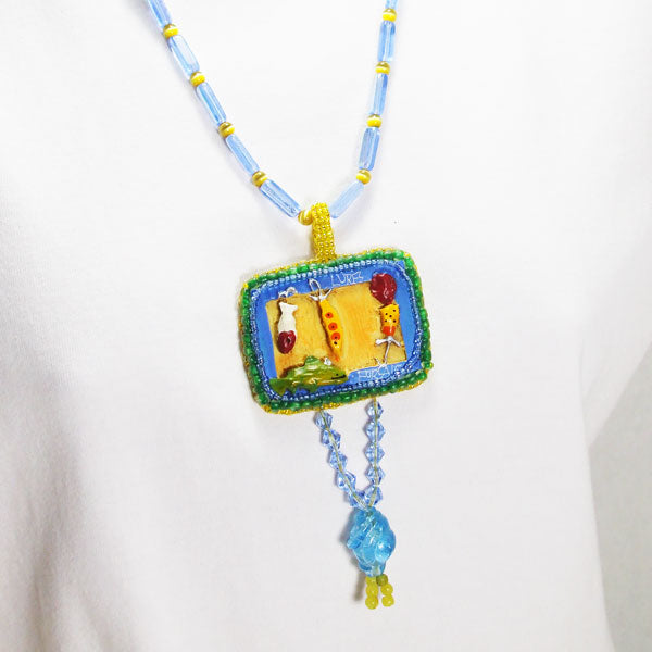 Ohtli Bead Embroidery Costume Jewelry Necklace relevant front view