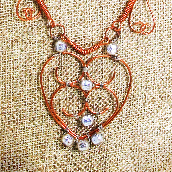 Edelma Wire Jewelry Necklace relevant front view