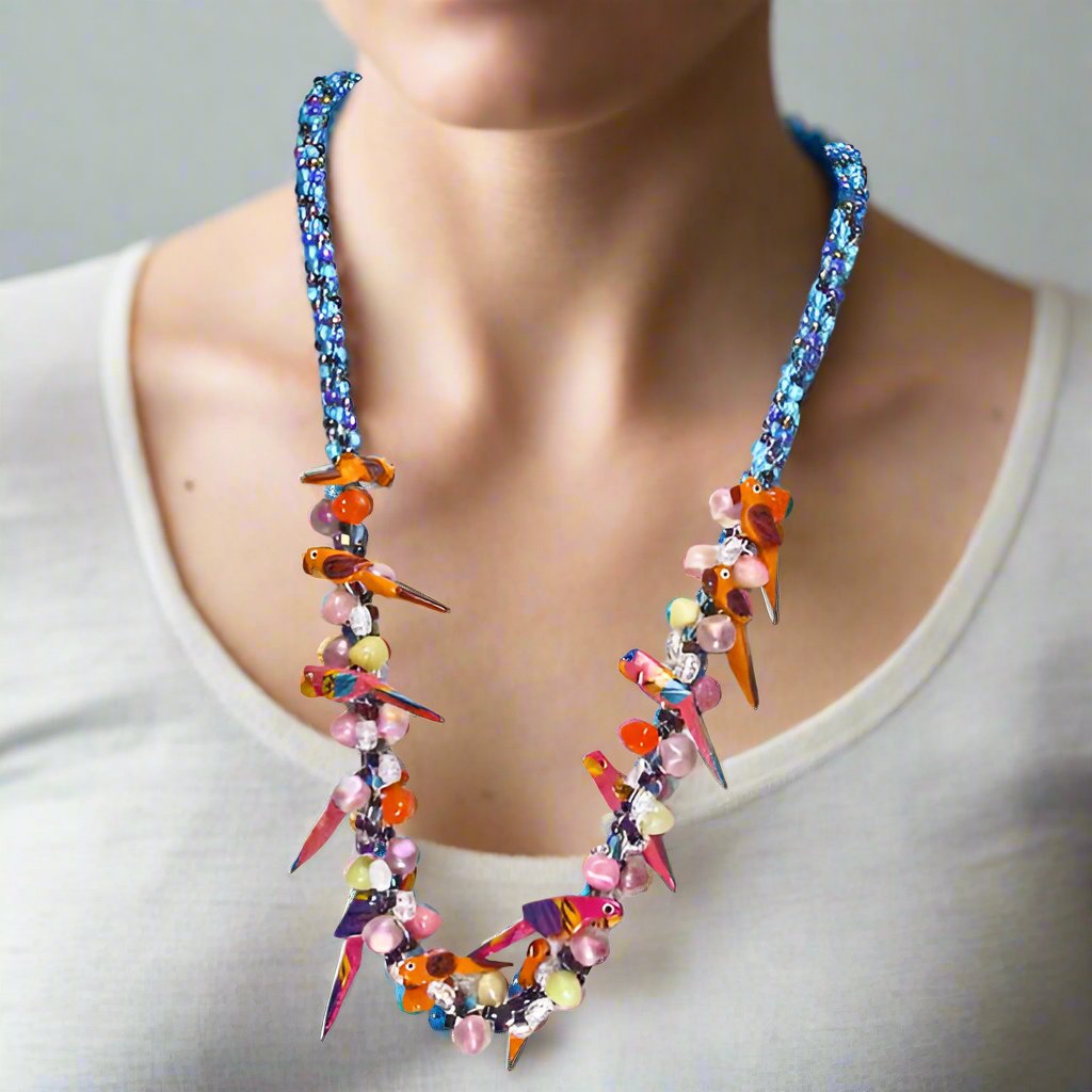 Magena Beaded Kumihimo Necklace relevant view