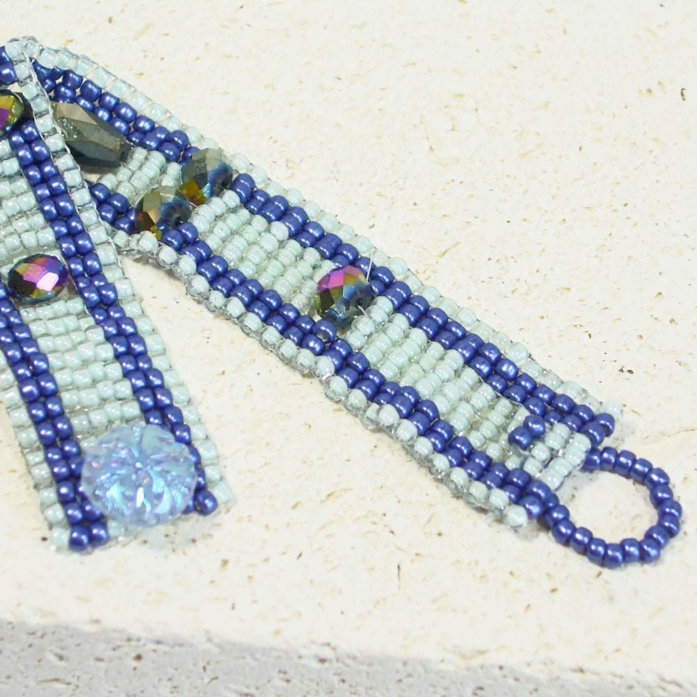 Rainbow Loom Bracelet: Blue, Purple, Pink - Sana Anima Wellness