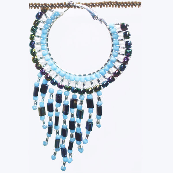 Calloipe Hoop Fringe Beaded Earrings relevant view