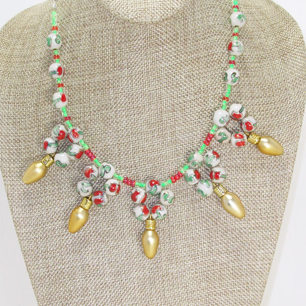Valonia Christmas Lights Necklace relevant front view