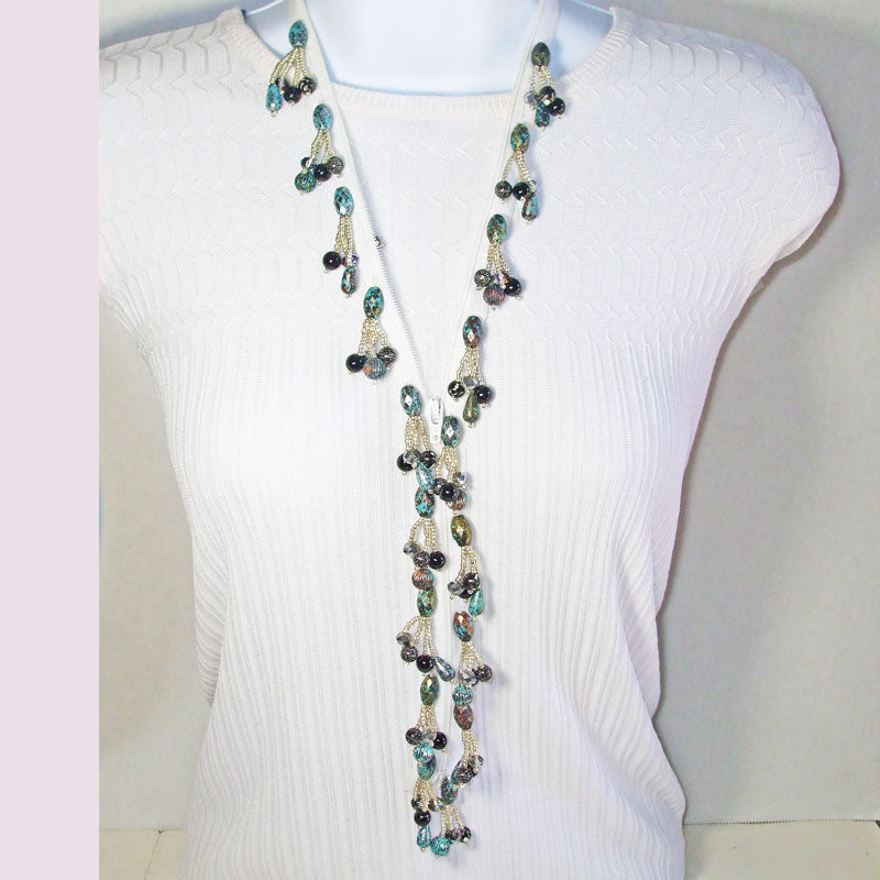 Abrial Beaded Zipper Necklace relevant front view