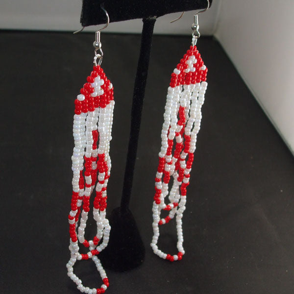 Nadda Christmas Fringe Earrings relevant view