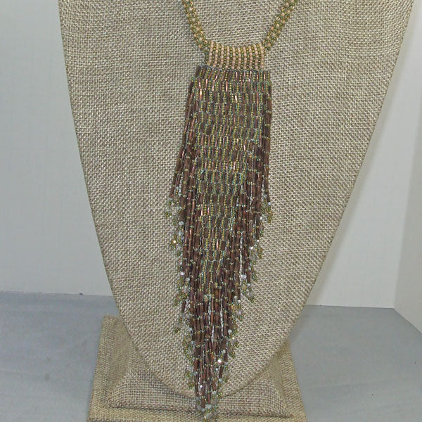 Tai Beaded Dangle Necklace close up view