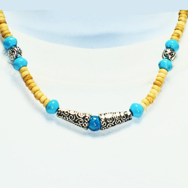 Kahli Beaded Native Style Necklace relevant front view