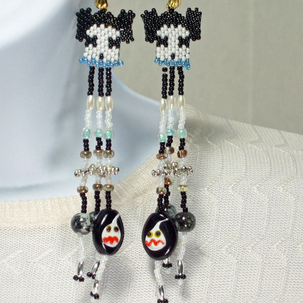 Madilyn Fringe Totem Earrings relevant front view