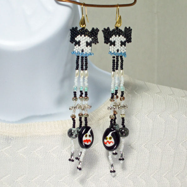 Madilyn Fringe Totem Earrings relevant front view