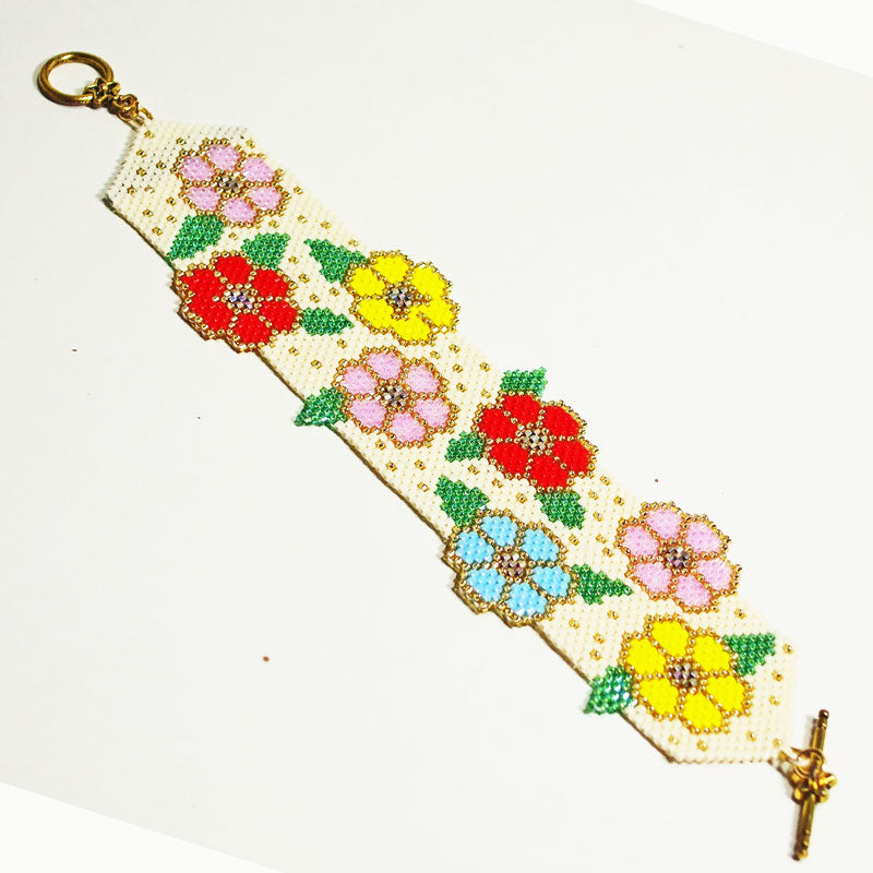 diy flower bracelet 🌸✨#diy #flowerbracelet #flowerbracelettutorial #s... | bracelet  tutorial | TikTok